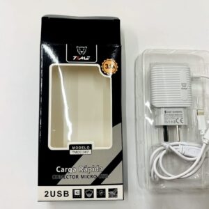 Cargador Time 3.1A Doble Puerto V8 y Iphone