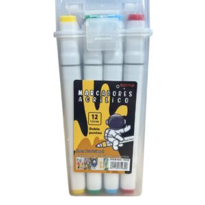MARCADOR ACRILICO DOBLE PUNTA X 12 719399