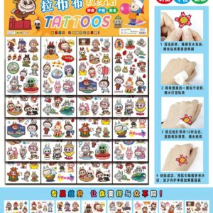 TATUAJES TEMPORAER LABUBU