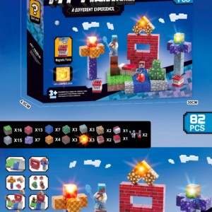 BLOQUE IMANTADO CON LUZ 82 PCS 026821